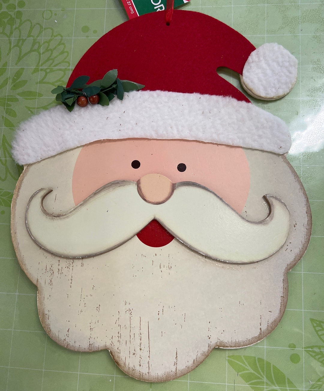 Sign Wood Wall Door Decor Christmas Xmas Santa Clause Etsy