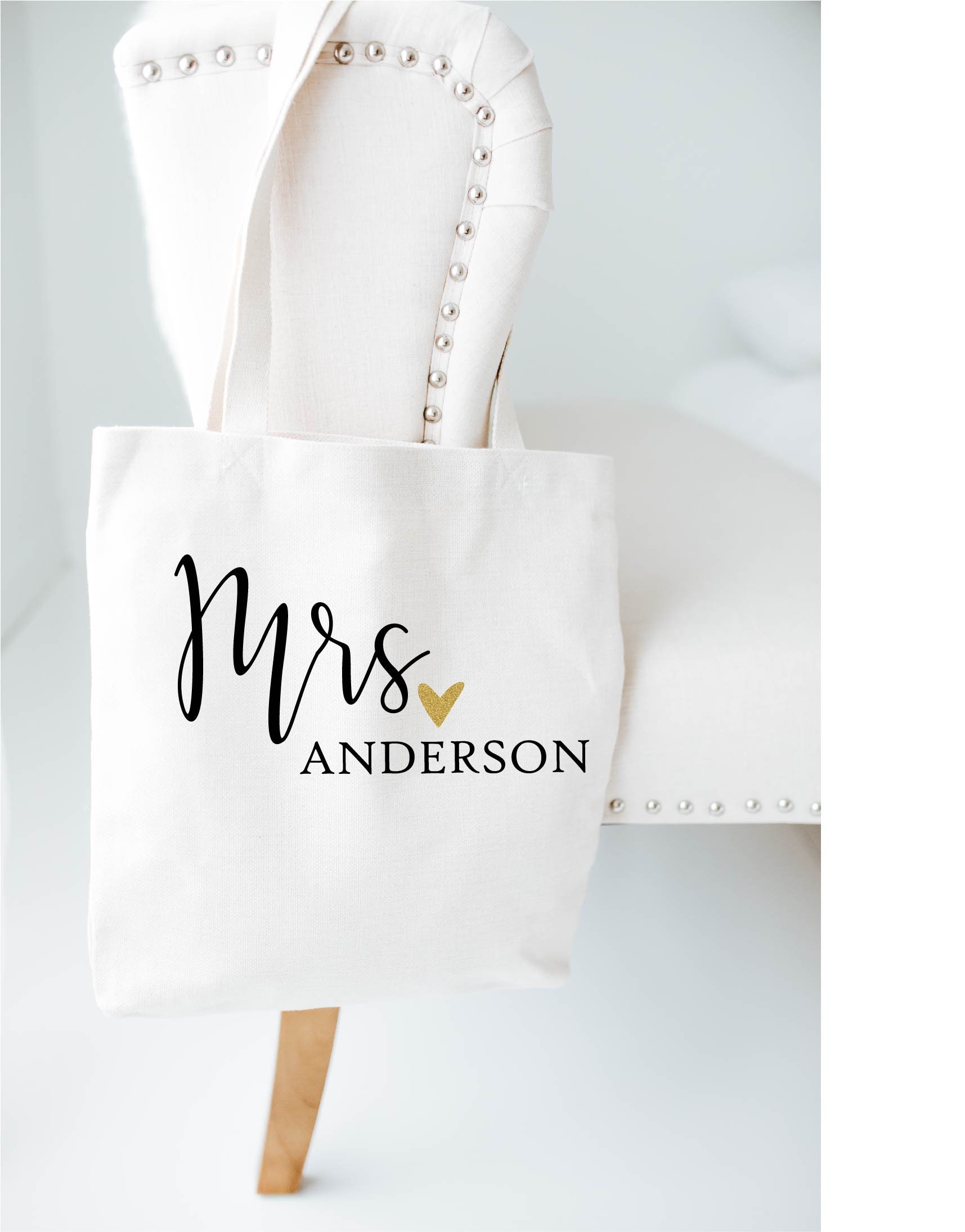 Personalized Mrs Tote Bag Bridal Tote Last Name Mrs. Tote | Etsy
