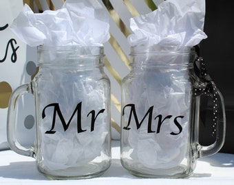 Mr & Mrs Jar Glassware Set