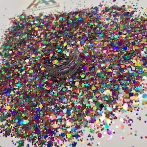 レインボープライドミックス マルチカラー 六角形 プライドミックス グリッター フェスティバル フェイス ボディ ヘア ネイルアート