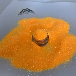 NEON Orange Iridescent FINE GLITTER scintillante nail art artigianato mua tech festival
