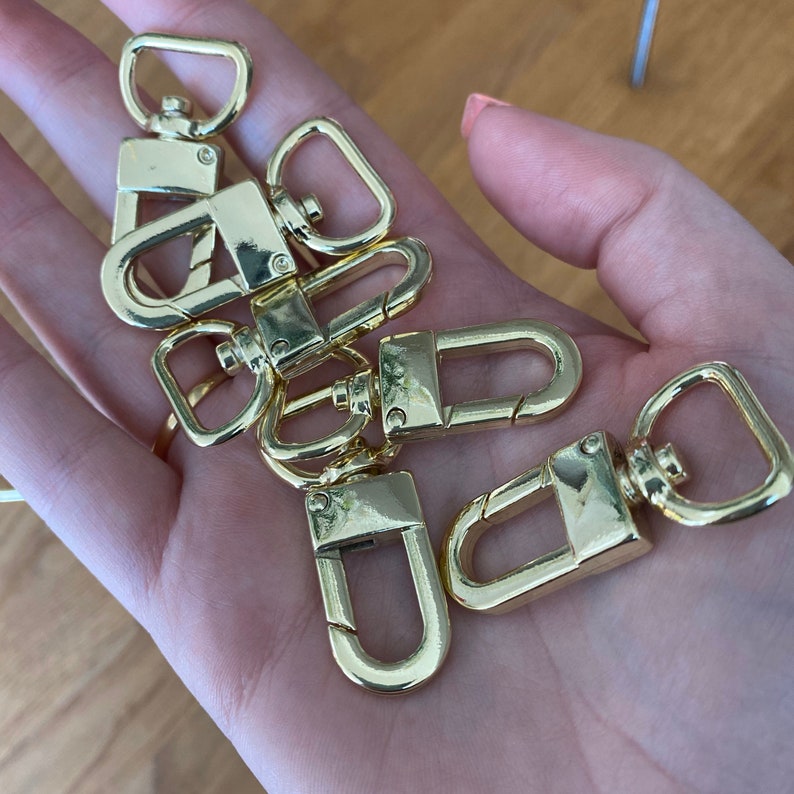 10x 16mm GOLD Handbag HOOKS for LUGGAGE Tag or Keyring Etsy