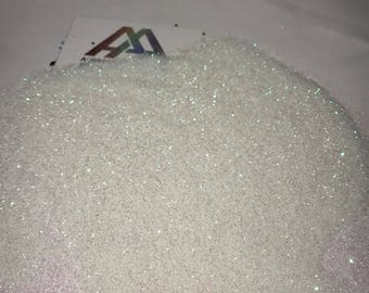 Fine white iridescent glitter sparkly 10g bag nail art