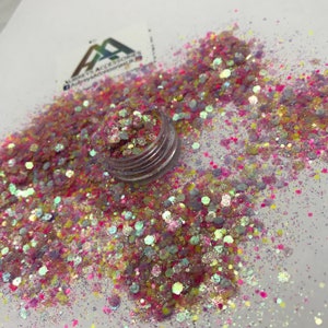 Pastel Rainbow UNICORN MIXED GLITTER holographic sparkly festival face body hair nail art X2