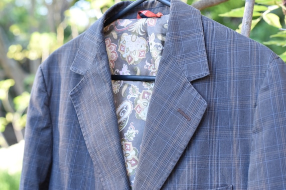 Vintage Checked Suit Jacket
