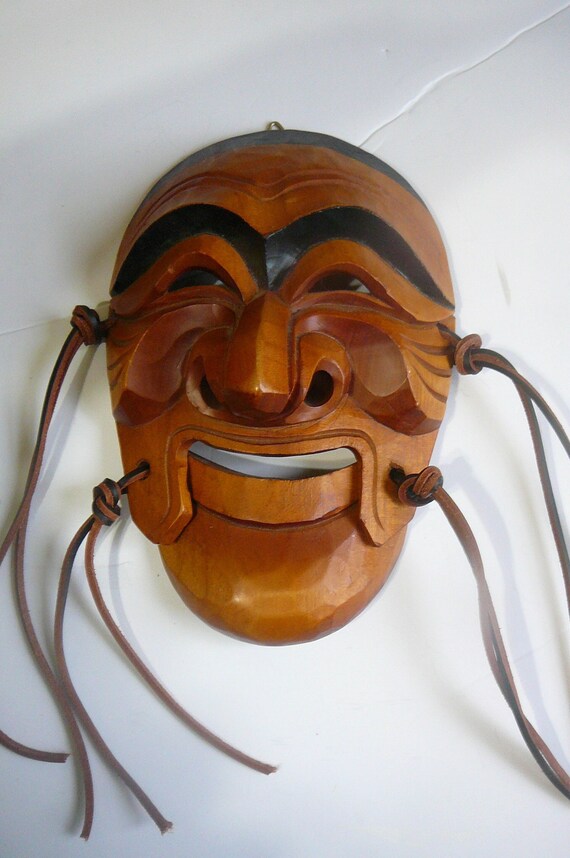 Cherokee Laughing Mask vintage hand crafted by unk