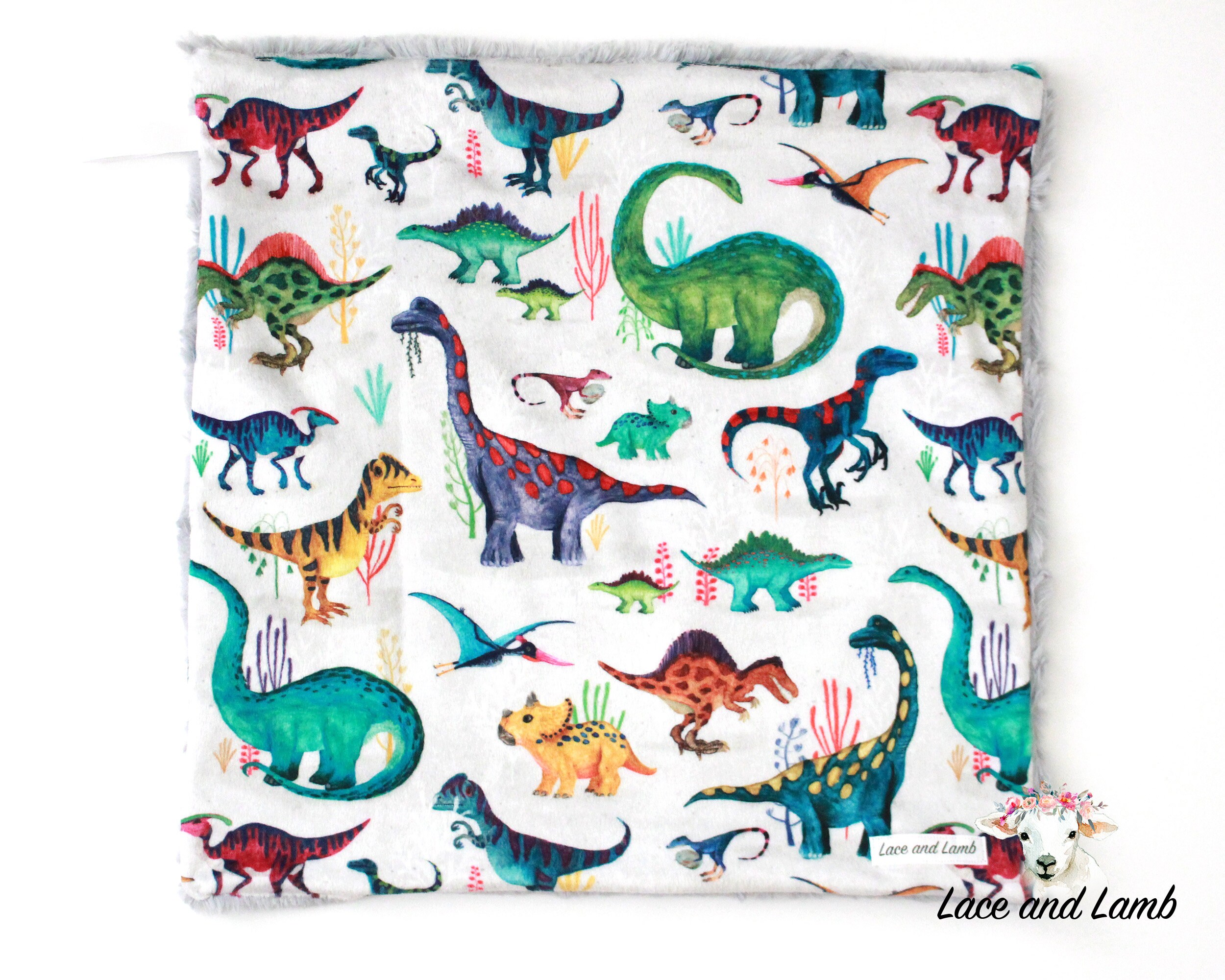 Dinosaur Security Blanket Dinosaur Lovey Dinosaur Blanket Etsy