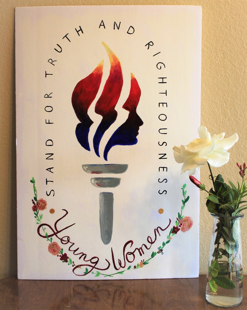 Young Women Torch Logo Digital File Stand for Truth and | Etsy
