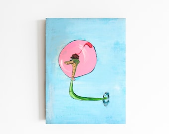 bubble balloon canvas print from original painting