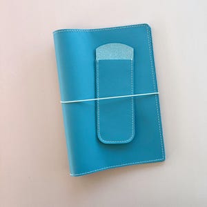 A5 Leather Hobonichi Cover: Genuine Leather with Beige Stitching