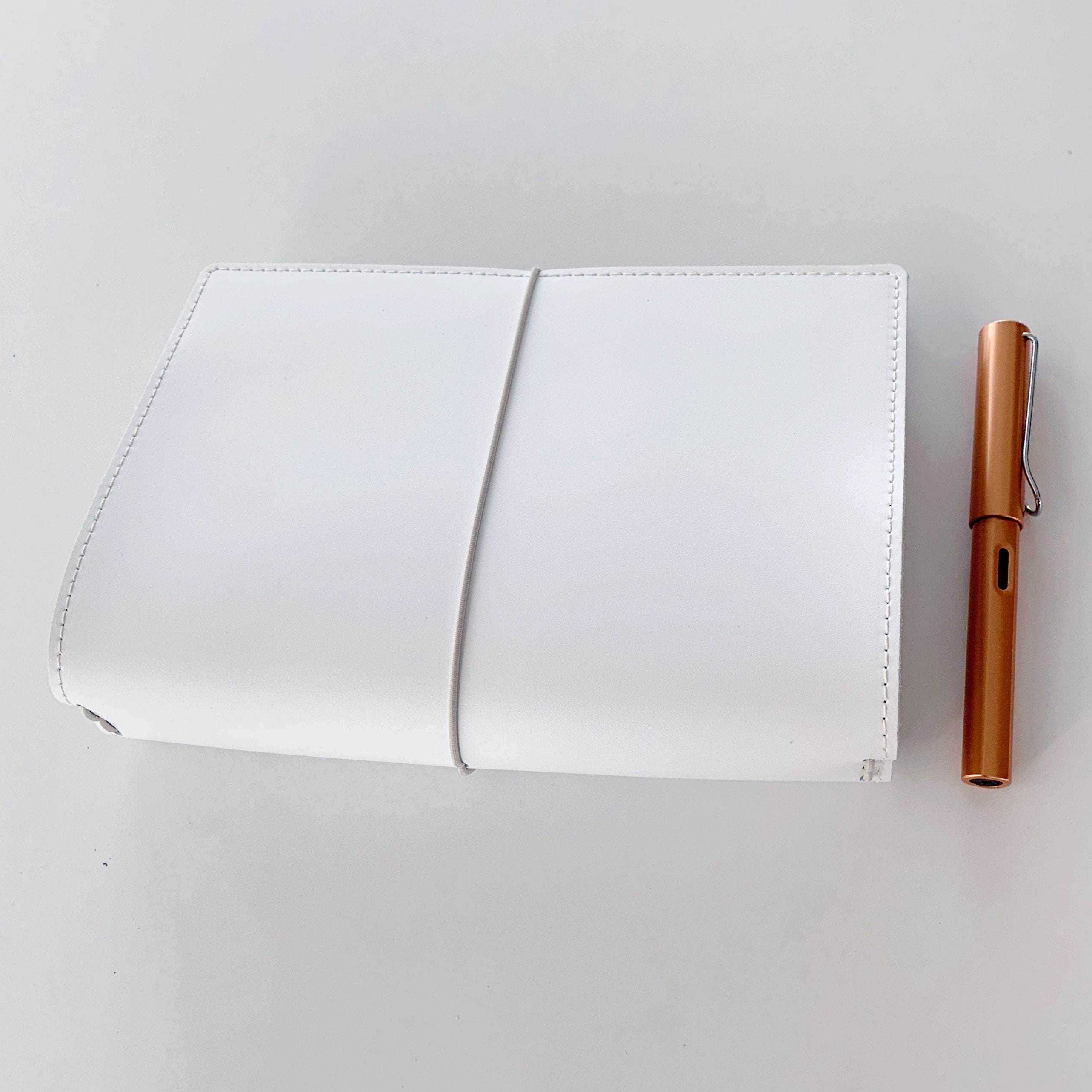 Bullet Journal Cover White Travelers Notebook A5 White Etsy