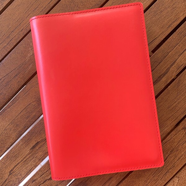 Hobonichi A5 leather, Cover Hobonichi Midori A5, Hobonichi cover notebook, Hobonichi Leather Notebook Cover A5, Notebook Cover leather red,