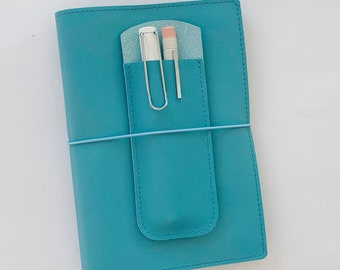 Cover for Hobonichi B6 blue, B6 cover blue color for hobonichi, B6 notebook cover leather hobonichi, b6 planner cover blue color leather.