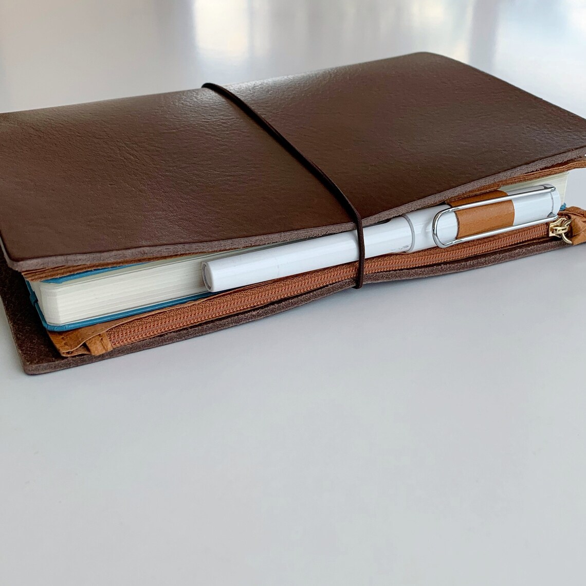 A5 Leather wallet for the traveler's notebook Wallet for Etsy