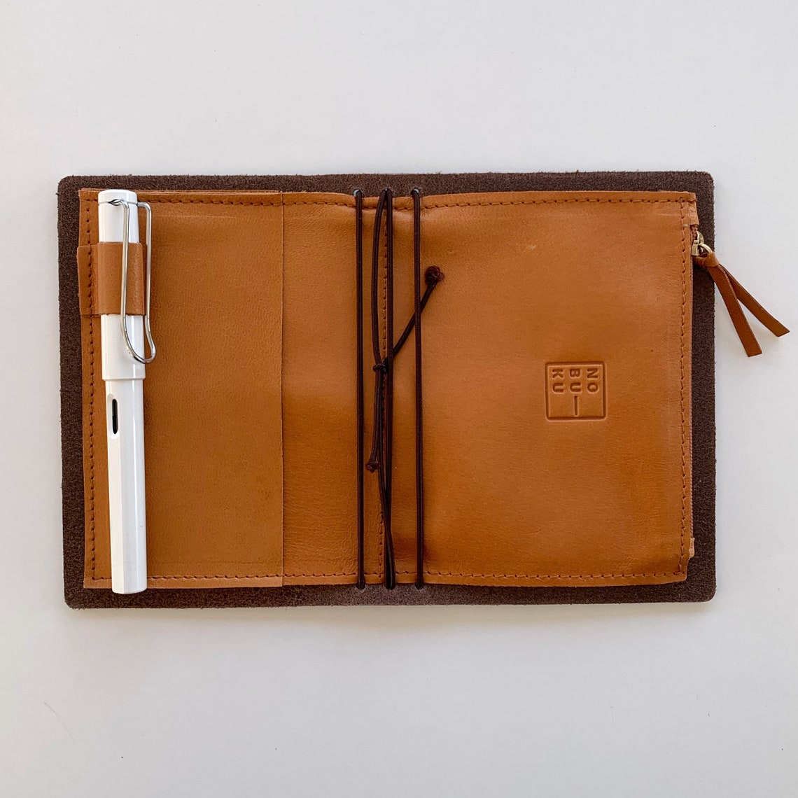 Pocket Insert Leather Travelers Notebook Leather Wallet Etsy