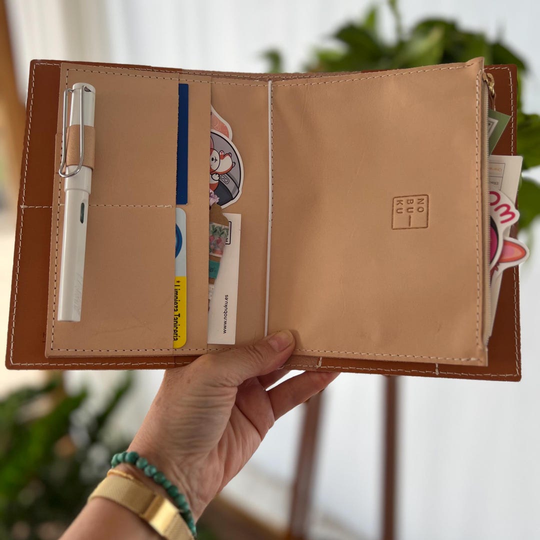 B6 Leather Travelers Notebook Wallet Insert, Handmade - Etsy