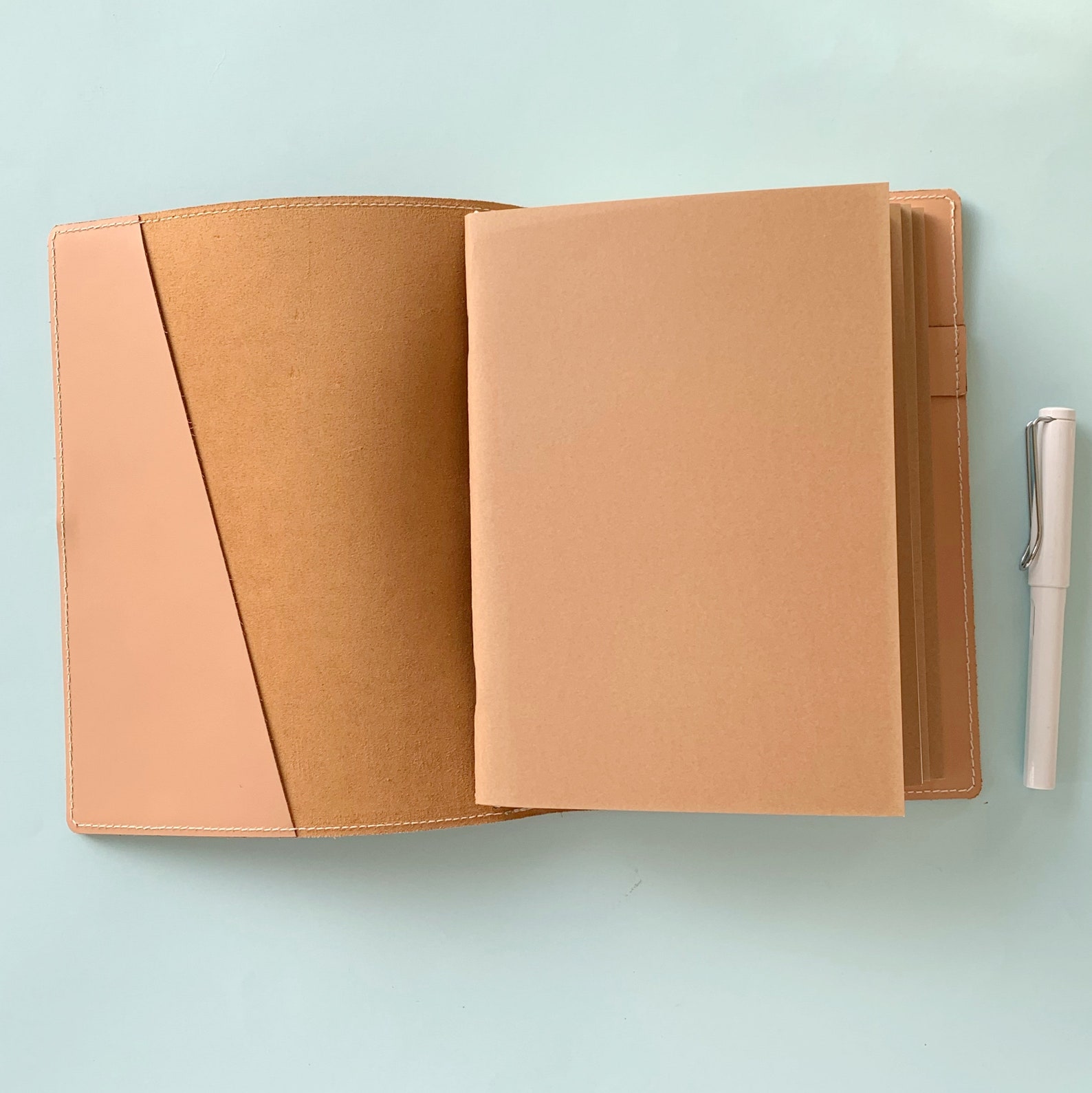 A5 Midori Size Traveller's Notebook Cover Cover Leather Etsy