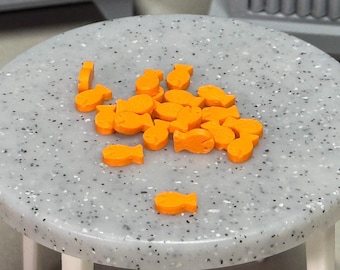 Miniature Goldfish Crackers (Set of 20) | 1:6 Scale Dollhouse Snack | Tiny Cheese Crackers for MGA’s Miniverse
