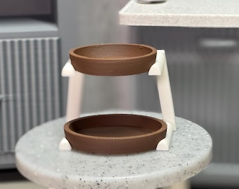 Miniature Fruit Tray | 1:6 Scale Dollhouse Accessory | 3D Printed Display Tray | Miniverse Decor