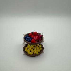 Miniature Fruit Tray | 1:6 Scale Dollhouse Accessory | 3D Printed Display Tray | Miniverse Decor