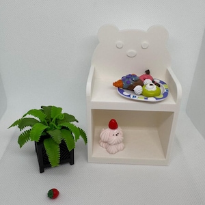 Miniature Bear Shelf | Cute 1:6 Scale Furniture | Display Stand for MGA&#39;s Miniverse