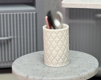 Miniature Utensil Holder | 1:6 Scale Dollhouse Accessories | 3D Printed Kitchen Organizer | Miniverse Decor