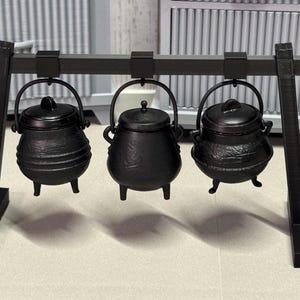 Miniature Cauldron Rack | 1:6 Scale Modular Display Stand | Potions Prop for MGA's Miniverse