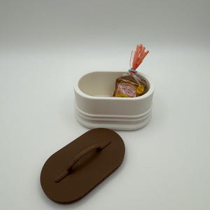 Miniature Bread Box | 1:6 Scale Dollhouse Accessory | 3D Printed Kitchen Storage | Miniverse Decor