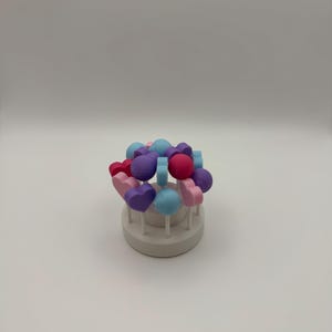 Miniature Cake Pop Holder | 1:6 Scale Dollhouse Accessory | 3D Printed Cake Stand | Miniverse Display