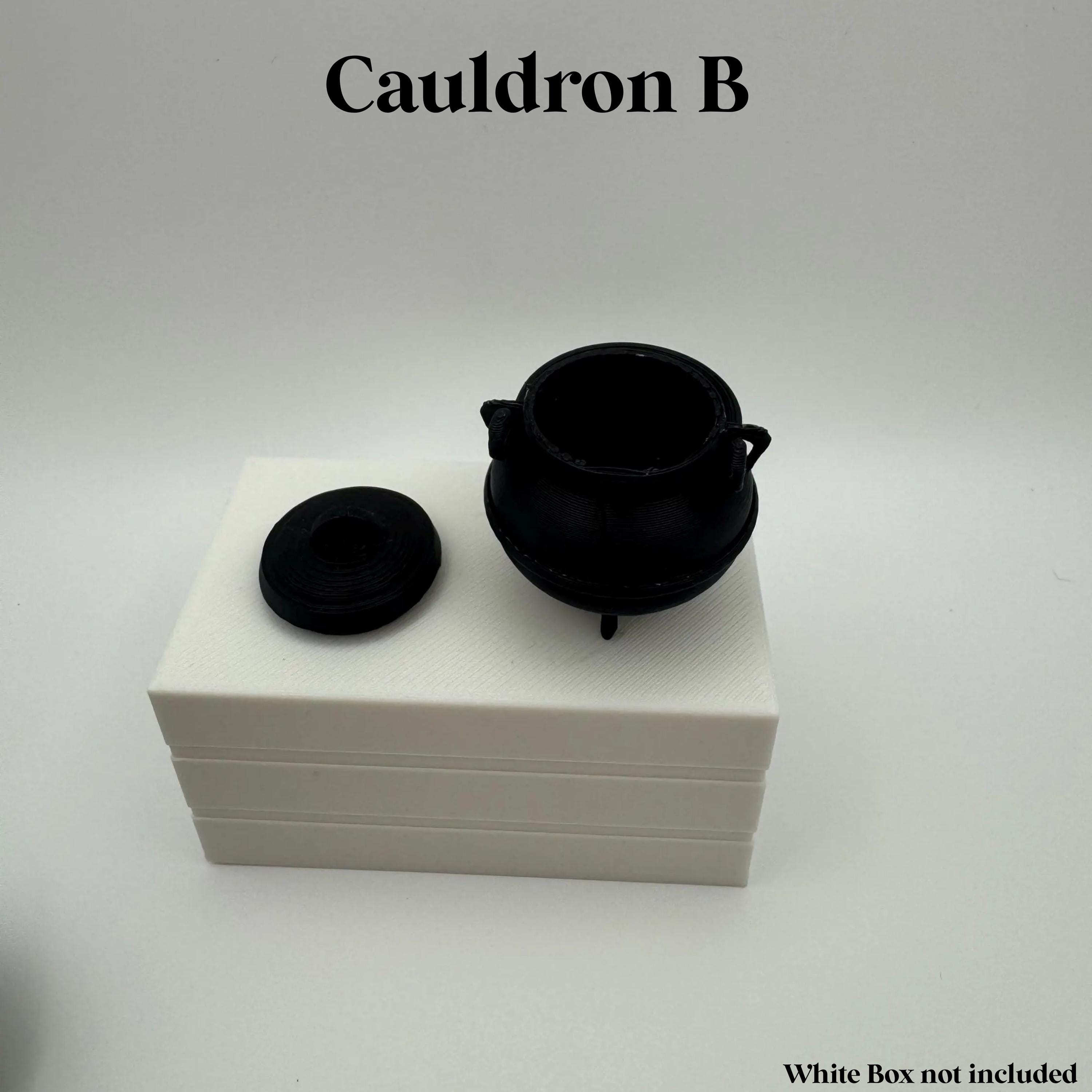 Mini Engine Cauldron Miniature Cauldron | 1:6 Scale Wizard Accessory | 3D Printed Black ...