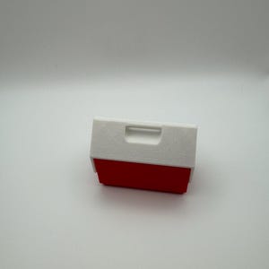 Miniature Cooler | 1:6 Scale Dollhouse Accessory | 3D Printed Beverage Cooler | Miniverse Outdoor Decor