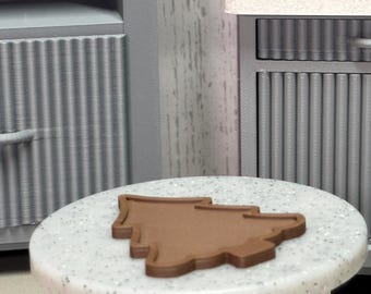 Miniature Stocking Charcuterie Board | 1:6 Scale Dollhouse Accessories | 3D Printed Holiday Serving Tray | Miniverse Decor
