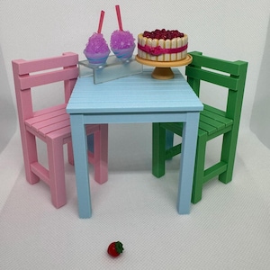 Miniature Pallet Chair or Table | 1:6 Scale Furniture | Outdoor-Inspired Setup for MGA&#39;s Miniverse