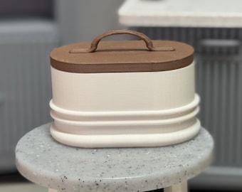 Miniature Bread Box | 1:6 Scale Dollhouse Accessory | 3D Printed Kitchen Storage | Miniverse Decor