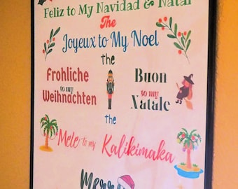 Multi Language Christmas Poster