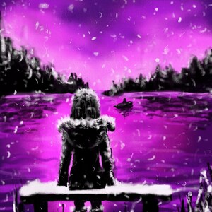 Out In The Cold-The Journey series. Digitsl-Malerei von Lenka Zuckova