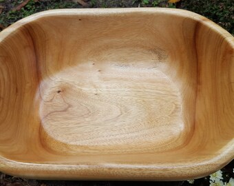 Hand carved wooden Camphor wood dough bowl, bread bowl or trench bowl.