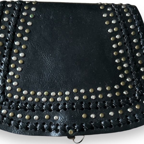 Black bag with studs and tassel