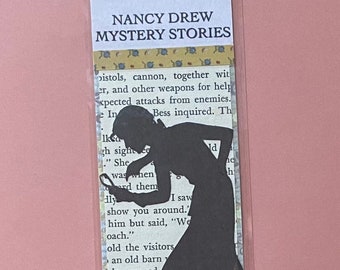 Nancy Drew handmade bookmark, collage art, 2x7 inches, Carolyn Keene , vintage children’s book