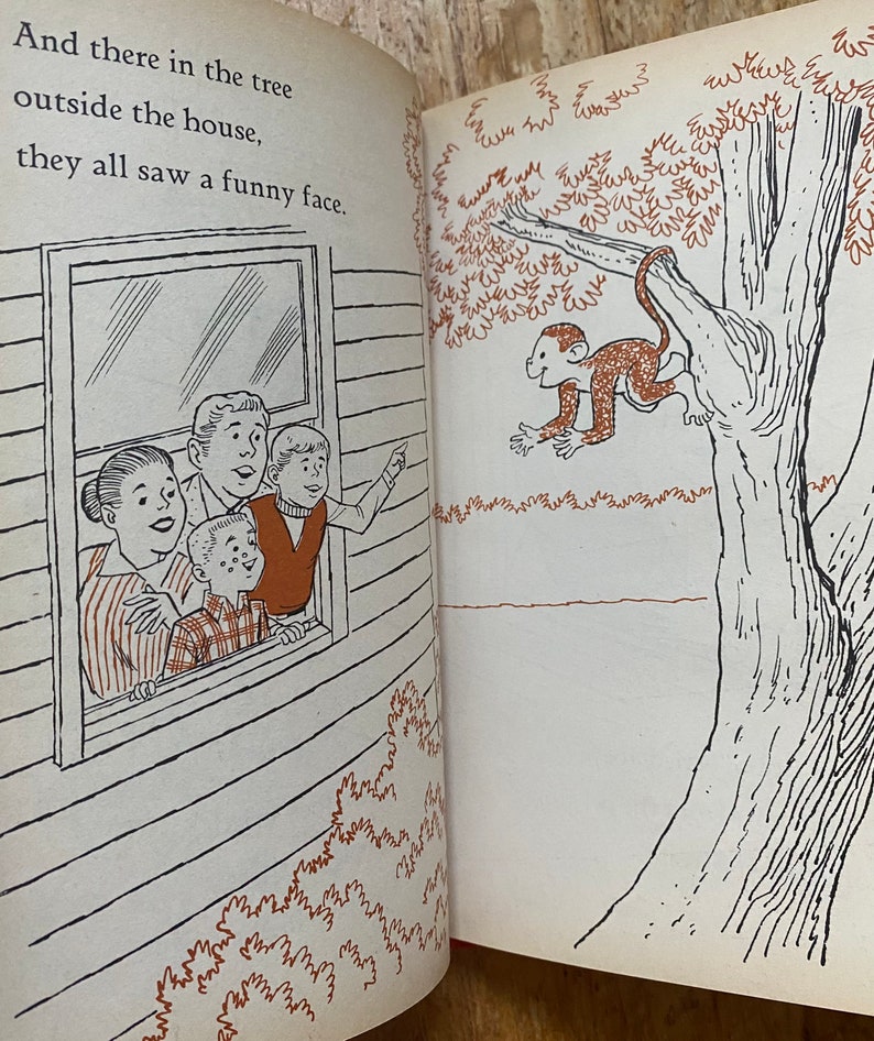 Funny Face at the Window, Sara Asheron, pictures by Anthony Tallarico, Wonder Books Easy Reader, hardcover, 1970, vintage childrens book image 8