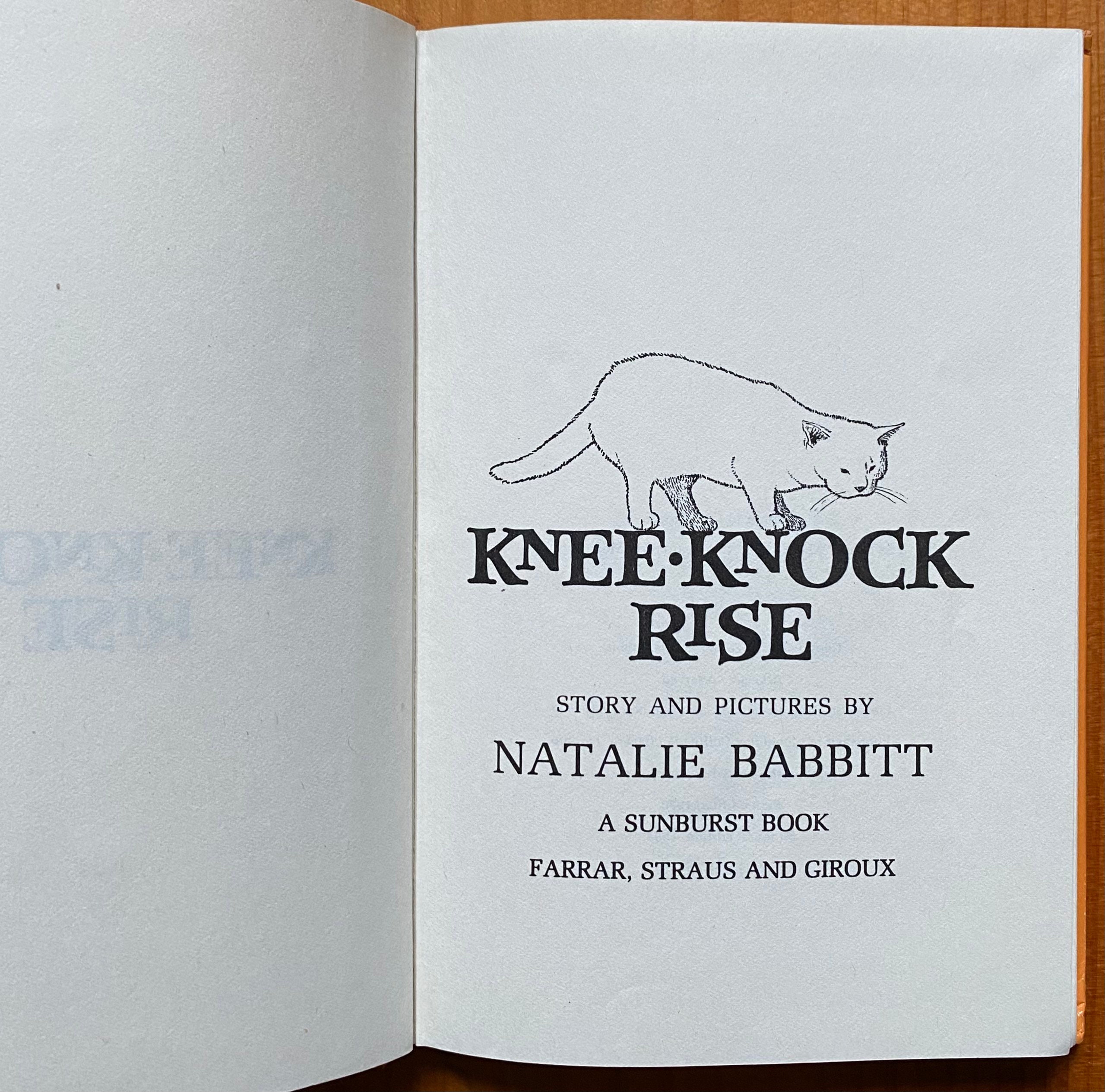 Page De Garde Cahier Journal Knock Knee-Knock Rise histoire et images de Natalie Babbitt - Etsy Canada