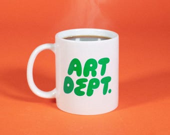 Taza del Departamento de Arte Verde Regalo de Arte Taza de Pintor Taza de Café de Pintor Taza de Artista Regalo Taza de Artista Taza de Pintor Taza de Café de Artista Regalo de Profesor de Arte