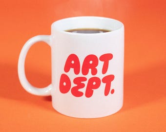 Taza roja del departamento de arte, regalo de artista, taza de pintor, taza de café de pintor, taza de artista, regalo de artista, taza de pintor, taza de café de artista, regalo de profesor de arte