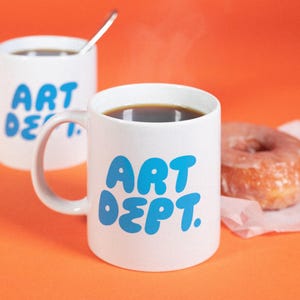 Blue Art Department Mug Artist Gift Painter Mug Painter Coffee Mug Artist Mug Gift Artist Cup Painter Cup Artist Coffee Mug Art Teacher Gift