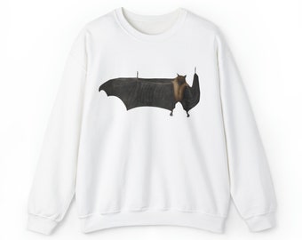 Tröja med vintagemotiv och fladdermusmotiv, läskig Halloween, unisex