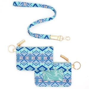 ID Wallet and Detachable Lanyard Set _ Aztec