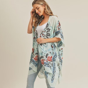 Women Beach Kimono Cover Up Boho