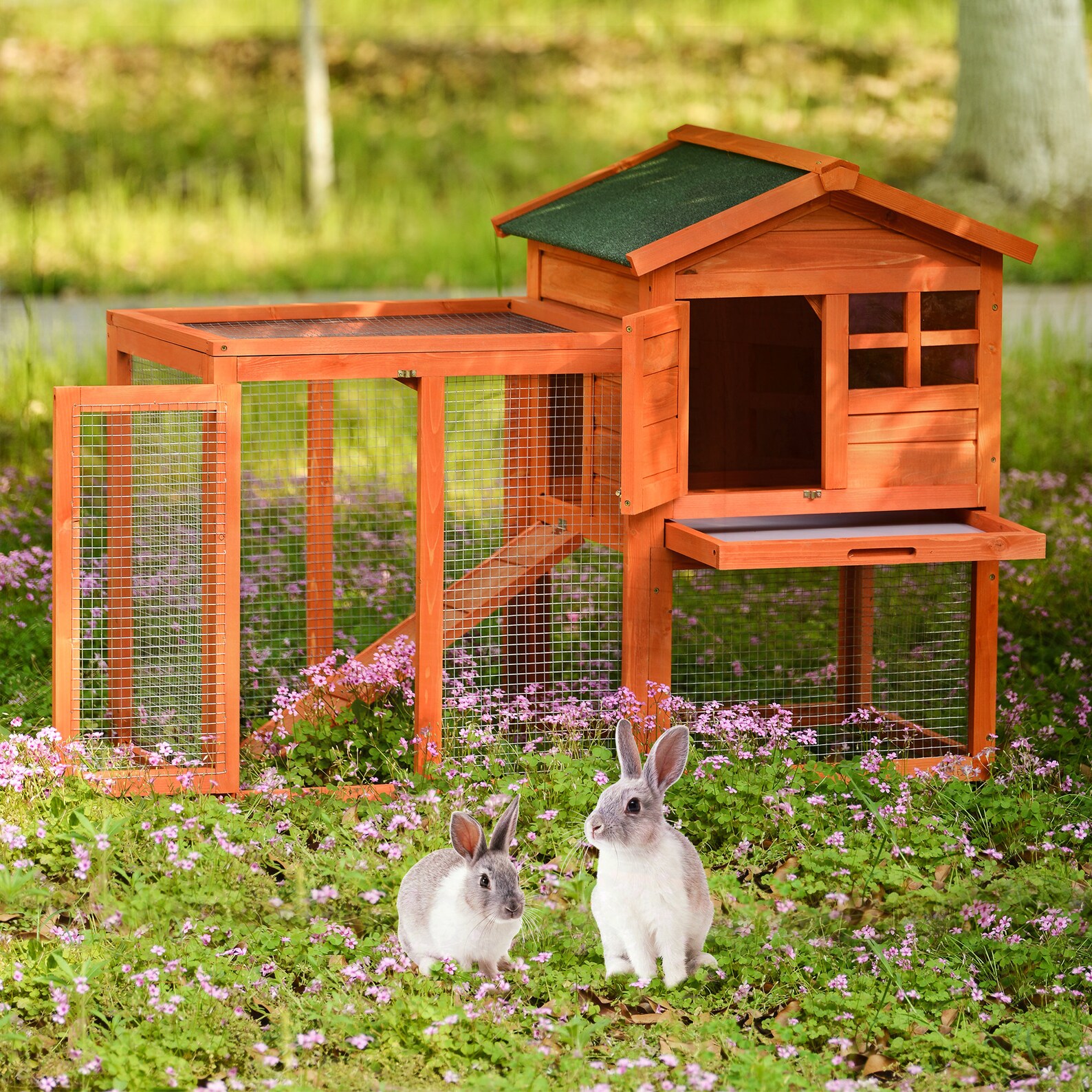 Natural Wood House Pet Supplies Small Animals House Rabbit Etsy