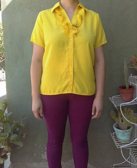 Blouse vintage polka dots/blouse vintage/vintage/b