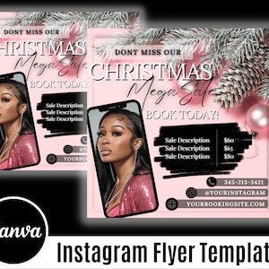 Christmas  “Grinchmas” Sale Flyer Price List Template - Lash Sale, Hair sale, Wax Sale etc.